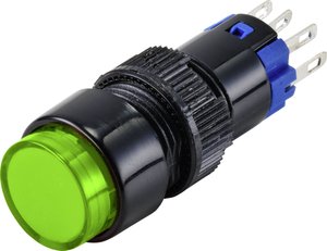 Przełącznik wciskany TRU COMPONENTS LAS2Y-11Z/G/12V TC-9428076, 12 mm, 250 V, 3 A, 1 szt.