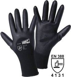 Rękawice robocze L+D worky MICRO black 1152-7, Rozmiar rękawic: 7, S, czarny