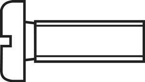 Wkręt z łbem walcowym, DIN 84, M1, 6 mm