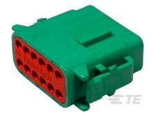 Obudowa złącza pin żeńskiego na kabel TE Connectivity DTM06-12SC, wire-to-wire, piny: 12, 1 szt.