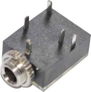 Złącze wtykowe 3,5 mm gniazdo, instalacja pozioma Liczba pozycji: 3 stereo czarne 1 szt.