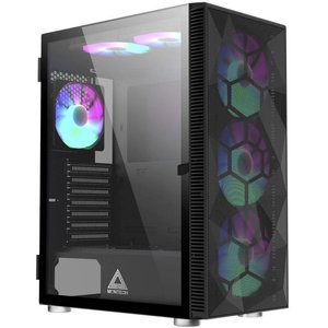 Montech X3 Mesh Midi Tower, RGB, szkło hartowane - czarny MONTECH X3 Mesh Midi Tower Obudowa gamingowa  czarny