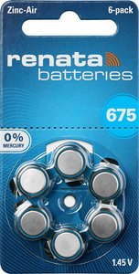 Ogniwo guzikowe Renata Hearing Aid PR44 cynkowo-powietrzne 660 mAh 1.4 V 6 szt.