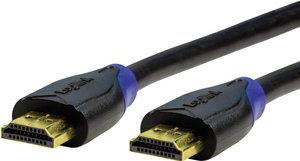 Kabel połączeniowy LogiLink CH0062 HDMI, (High Speed with Ethernet) dla rozdzielczości do 4096 x 2160, Ultra HD i 3D black, 2m Kabel HDMI LogiLink CH0062 CH0062, kanał powrotny audio, HDMI 4K z Internetem, pozłacane styki, 2.00 m