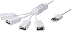 Hub USB 2.0 Digitus DA-70216 4 Porty  biały