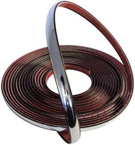 Listwa ozdobna, (L x W) 8000 mm x 6 mm, chrom ( błyszczący )