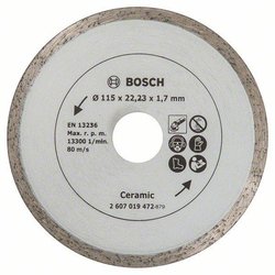 Diamentowa tarcza tnąca 115 mm do płytek Tarcza diamentowa TS Bosch, 115 mm
