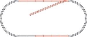 Zestaw torów pomocniczych B geoLINE typu C firmy Roco w skali H0 (61101) Tory Roco geoLINE, zestaw B, skala H0