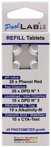 Water-I.D. Zestaw uzupełniający do odczynników w tabletkach basenowych Lab 1st. Tabletki Water ID Nachfüllpack Reagenztabletten PoolLab