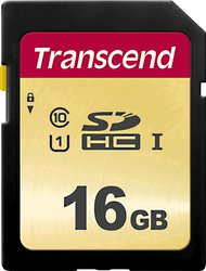 Karta pamięci SDHC Transcend TS16GSDC500S, 16 GB, Class 10, UHS-I, UHS-Class 1, 95 MB/s