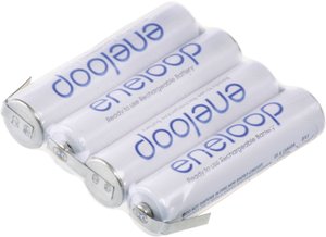 Pakiet akumulatorów AAA, NiMH Panasonic eneloop Reihe F1x4, Ilość ogniw: 4, 4.8 V, 750 mAh, Z-końcówka do lutowania