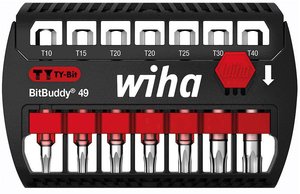 Zestaw bitów Wiha BitBuddy® Ty-Bit 49 mm TORX®, 7 szt. 1/4'' (42115) Bity Wiha  42115 1 szt. TORX