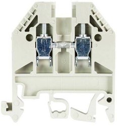 Zacisk przelotowy, Wieland WKN 2,5/U 57.503.0055.0, 0,5-4 mm2 / 0,5-4 mm2, 30 A, szary