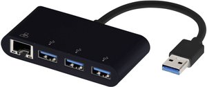 Przejściówka, adapter USB Vivanco 39638 39638, [4x złącze żeńskie RJ45, złącze żeńskie USB-A 3.2 Gen 1 (USB 3.0) - 1x złącze męskie USB-A 3.2 (USB 3.1)]