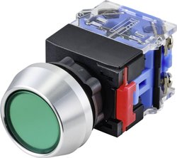 Przycisk TRU COMPONENTS LAS0-L-11/G TC-9428088, 22 mm, 250 V, 5 A, 1 szt.