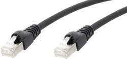 Kabel LAN Telegärtner L00006D0100, 1 szt., RJ45, CAT 5e, F/UTP, 25.00 m, czarny