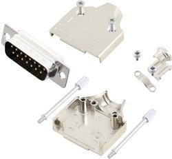 Zestaw listew męskich D-Sub MH Connectors MHDM15-DB15P-K, rzędy: 2, styki: 15, 180 °, 1 szt.
