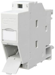 Keystone REGplus IP20 jasnoszary bez wyposażenia Gniazdo sieciowe Metz Connect 1309428103-E