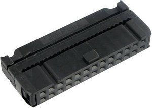 TRU COMPONENTS 1589750 Złącze męskie z reduktorem naprężeń kablowych Siatka: 2.54 mm Ilośc pinów: 34 Ilość rzędów: 2 1 szt.