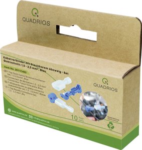 Konektor kablowy z rozgałęzieniem wtykowym - niebieski (1,0 - 2,5 mm²) - 20 szt Złącze rozgałęziające Quadrios 2011C403, PIN: 2, 300 V/AC, 15 A, 20 szt.