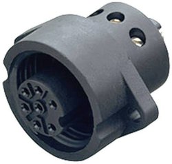 Złącze okrągłe binder 09-0220-00-07, Ilość styków: 6 + PE, 1 szt.