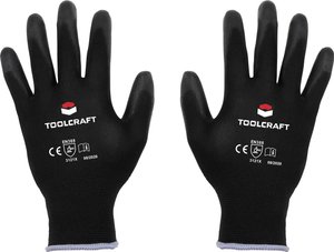 TOOLCRAFT  TO-5621541 Polyester, Poliuretan Rękawice robocze Rozmiar rękawic: 7 EN 388   CAT II 1 par(a)