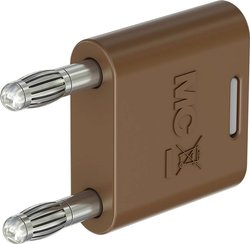 Złączka bananowa Stäubli KS2-4N-19 64.4010-27 Średnica pinu: 4 mm Rozstaw kołków: 19 mm brązowy 1 szt.