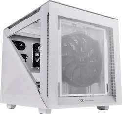 Thermaltake Divider 200 TG Snow Micro Tower Obudowa do komputera biały z 2 wentylatorami, z okienkiem, z filtrem przeciwkurzowym