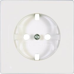 Gniazdo z uziemieniem Płytka przycisku Busch-Jaeger Solo 20 EUC-84, biały