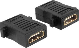 Przejściówka, adapter HDMI Delock 65509, [1x złącze żeńskie HDMI - 1x złącze żeńskie HDMI], Wykonanie złącza: proste