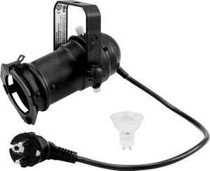 Zestaw Eurolite: PAR-16 Spot GU10 czarny + GU-10 230V LED SMD 7W WW 3000K Eurolite 20000559  Oświetlenie LED PAR  Ilość diod LED:1 7 W