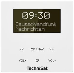 Radio gniazdkowe TechniSat DIGITRADIO UP 55, weiß DAB+, UKW zawiera głośnik, funkcja budzika biały