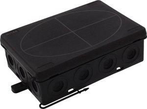 Skrzynka przyłączeniowa Wiska KA 016/5 BK, IP55, (D x S x W) 125 x 86 x 41 mm, czarny (ral 9005), 1 szt.