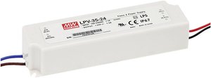 Mean Well LPV-35-24 Transformator LED Stałonapięciowy 36 W 0 - 1.5 A 24 V/DC nie nadaje się do ściemniania, Zabezpieczenie przed przeciążeniem 1 szt.