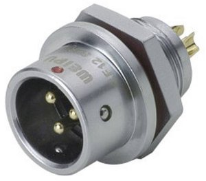 Złącze okrągłe męskie push-pull Weipu SF1212/P4, 4 pin, 200 V/AC, IP67, do lutowania