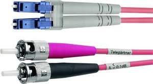 Kabel światłowodowy Telegärtner L00890A0058, złącze męskie ST, złącze męskie LC, 1.00 m