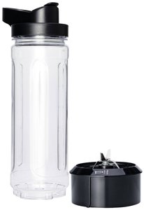 Butelka do picia z nożem, 600ml, pasująca do wszystkich naszych mikserów Xplode, WX-2GO, przezroczysta Przystawka do miksera Wilfa 609936 1 szt.