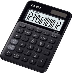 Casio MS-20UC-BK  Kalkulator stołowy czarny Wyświetlacz: 12 energią słoneczną, bateryjne (S x W x G) 105 x 23 x 149.5 mm