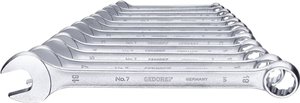 Zestaw kluczy płasko-oczkowych z grzechotką, 12 szt. Profil UD 6-19 mm Zestaw kluczy płasko oczkowych Gedore 6091530