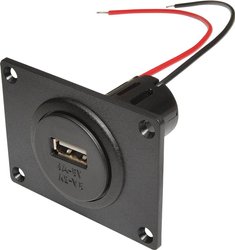 Gniazdo USB do zabudowy ProCar 67332501, Obciążalność prądu maks.: 3 A, 12 - 5 V, 24 - 5 V