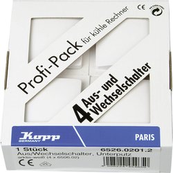 Przełącznik schodowy Płytka przycisku Kopp Paris 652602012, biały
