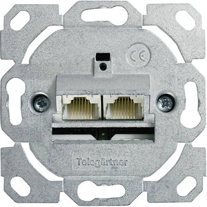 Gniazdo sieciowe podtynkowy Telegärtner J00020A0502 Wkład CAT 6 2 Porty