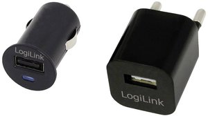 LogiLink PA0076 Ładowarka USB  dom, samochód osobowy, gniazdo Maksymalne natężenie wyjściowe 1500 mA Ilość wyjść: 1 x USB-A