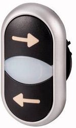 Przycisk podwójny Eaton M22-DDL-S-X226/X26 pierścień przedni z tworzywa sztucznego    1 szt.