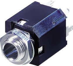 Gniazdo Jack 6,35 mm Rean AV NYS232, 3-Pin, stereo