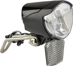 FISCHER FAHRRAD Lampa rowerowa przednia 85355 LED za pomocą dynama czarny