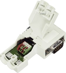 z wtykiem i gniazdem D-Sub 9-bieg., jasnoszary WAGO 750-972 wtyk PROFIBUS