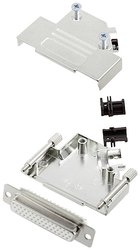 Zestaw listew żeńskich D-Sub encitech D45ZK25-HDS44-W-K 6355-8013-13, rzędy: 3, styki: 44, 45 °, 1 szt.