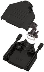 Obudowa złącza D-SUB encitech DTCK15-BK-K 6560-0815-02, odlew cynkowy, 180 °, 1 szt.
