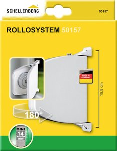 Schellenberg 50157 przykręcana nawijarka mini składana biała Zwijacz natynkowy Schellenberg 50157 1 szt.